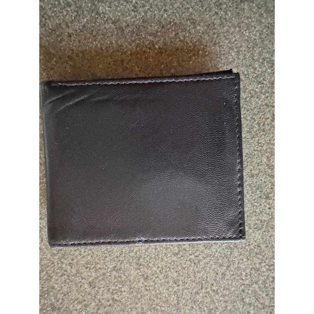 Mens Black Genuine Leather Bifold Wallet ID Window RN 52469 India